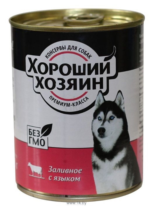 Фотографии Хороший Хозяин Консервы для собак - Заливное с Языком (0.34 кг) 2 шт.