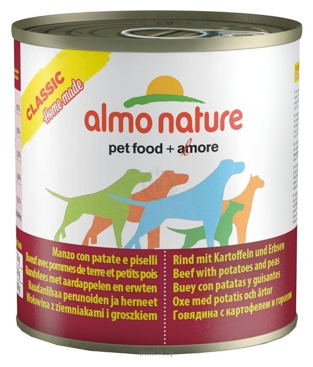 Фотографии Almo Nature Classic Adult Dog Home Made - Beef with Potatoes and Peas (0.28 кг) 1 шт.