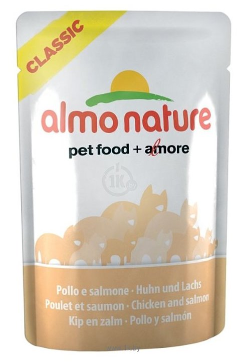 Фотографии Almo Nature Classic Adult Cat Chicken and Salmon (0.055 кг) 6 шт.