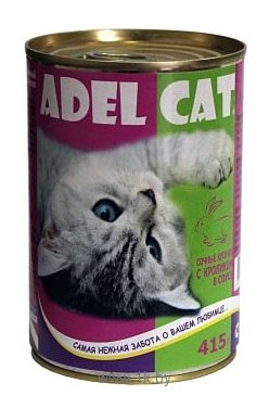 Фотографии Adel Cat (0.415 кг) 1 шт. Сочные кусочки с Кроликом в соусе