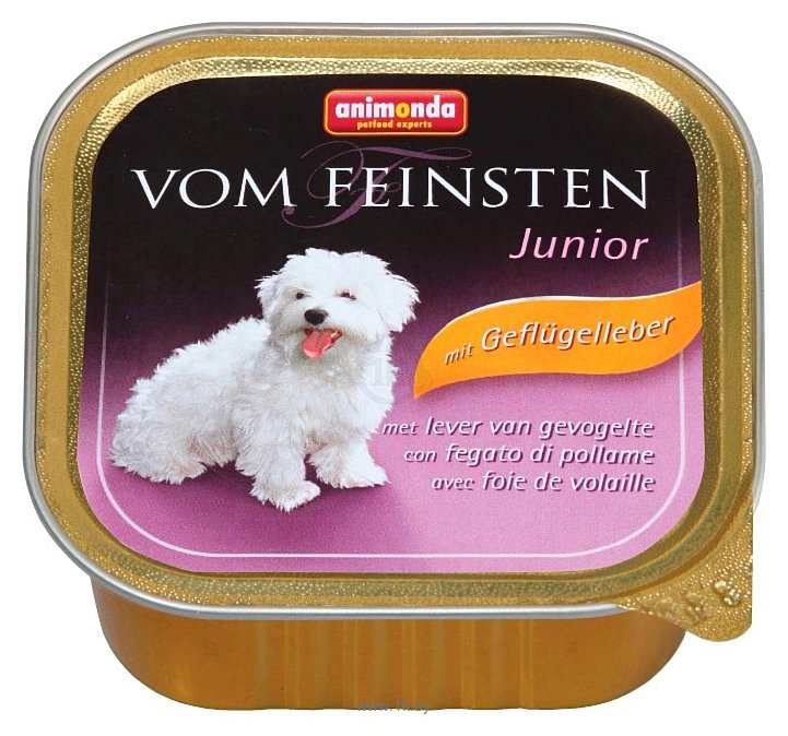 Фотографии Animonda Vom Feinsten Junior для щенков и юниоров с куриной печенью (0.15 кг) 22 шт.