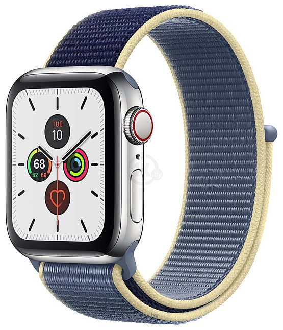 Фотографии Apple Watch Series 5 40mm GPS + Cellular Stainless Steel Case with Sport Loop