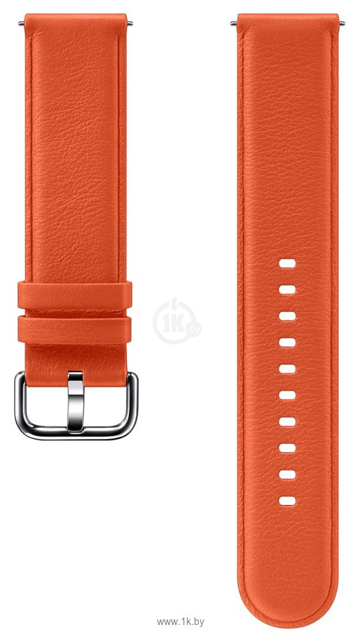 Фотографии Samsung кожаный для Galaxy Watch Active2/Watch 42mm (оранжевый)