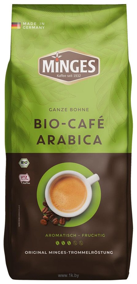 Фотографии Minges Bio-Cafe Arabica зерновой 1 кг
