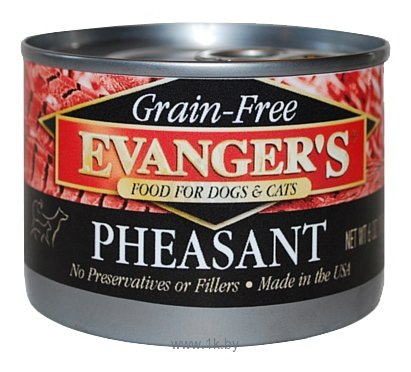 Фотографии Evanger's Grain Free Pheasant for Dogs & Cats консервы для кошек и собак (0.17 кг) 3 шт.