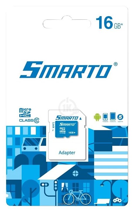 Фотографии Smarto microSDHC Class 10 16GB + SD adapter