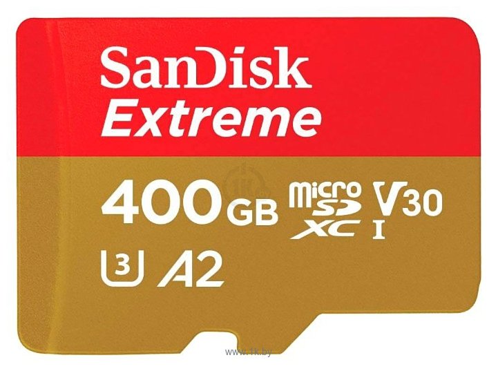 Фотографии SanDisk Extreme microSDXC Class 10 UHS Class 3 V30 A2 160MB/s 400GB + SD adapter