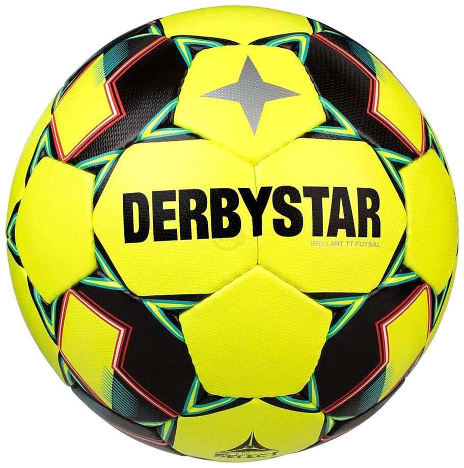Фотографии Derbystar Brillant TT Futsal (4 размер, желтый/черный/красный)