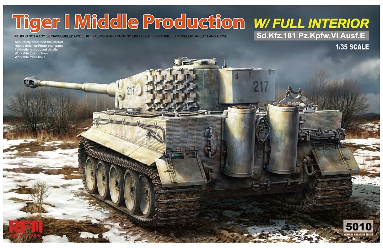 Фотографии Ryefield Model Sd.Kfz. 181 Pz.kpfw.VI Ausf. E Tiger I Middle Prod. 1/35 RM-5010