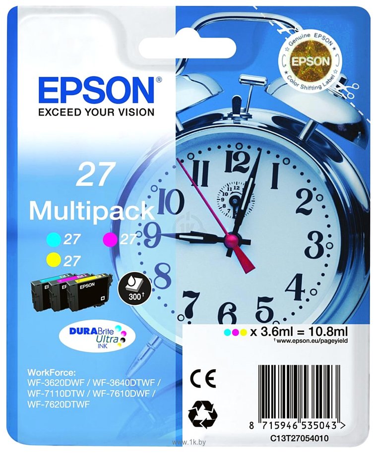 Фотографии Epson C13T2705 C/M/Y Multipack