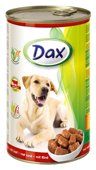 Фотографии DAX Говядина для собак консервы (1.24 кг) 1 шт.