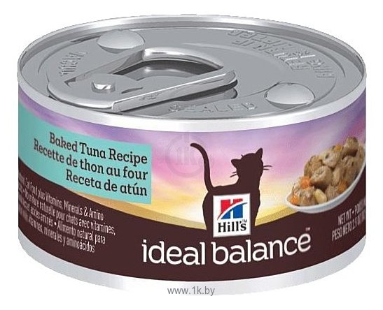 Фотографии Hill's (0.082 кг) 12 шт. Ideal Balance Feline Adult with Tuna canned