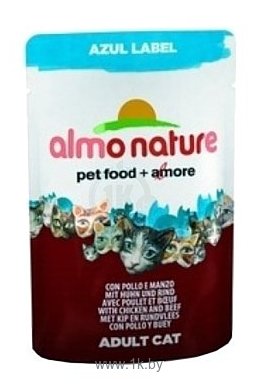 Фотографии Almo Nature Azul Label Adult Cat Chicken and Beef (0.07 кг) 1 шт.