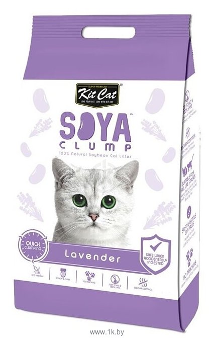 Фотографии Kit Cat Soya Clump Lavender 14л