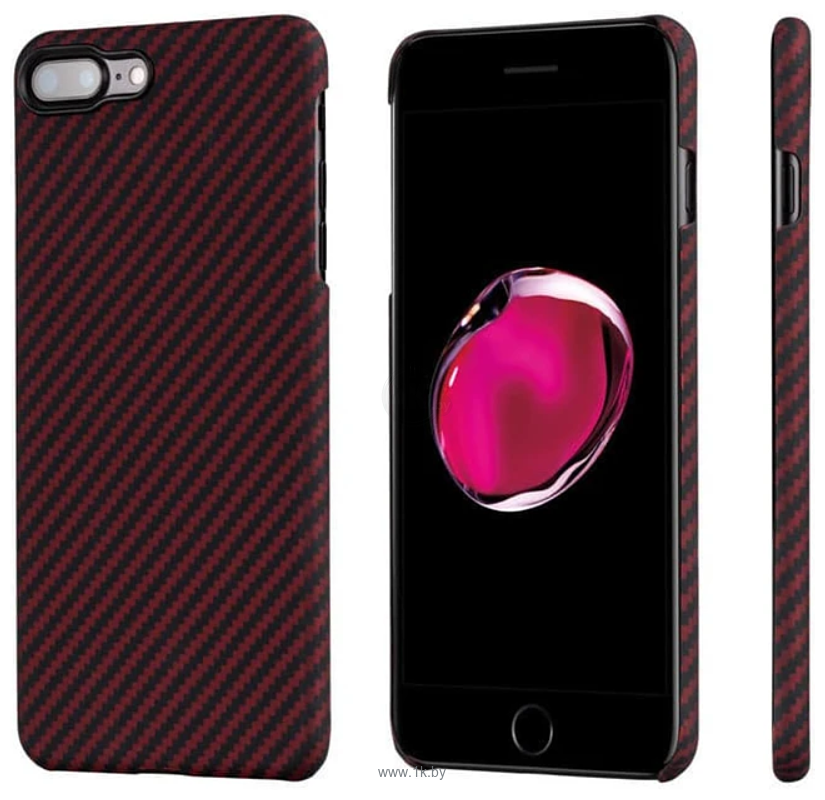 Фотографии Pitaka MagEZ Case Pro для iPhone 8 Plus (twill, черный/красный)