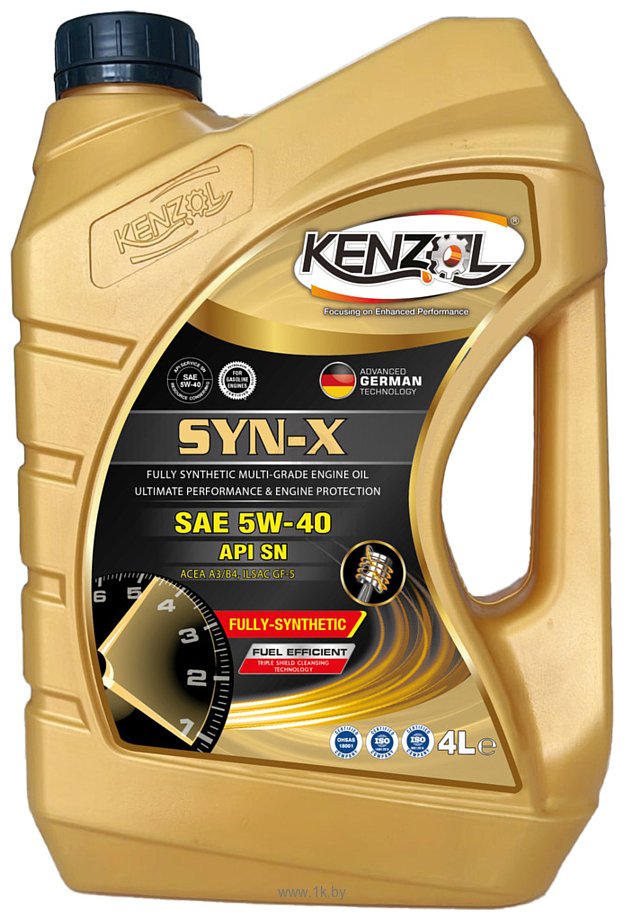 Фотографии Kenzol Syn-X SAE 5W-40 API SN 4л