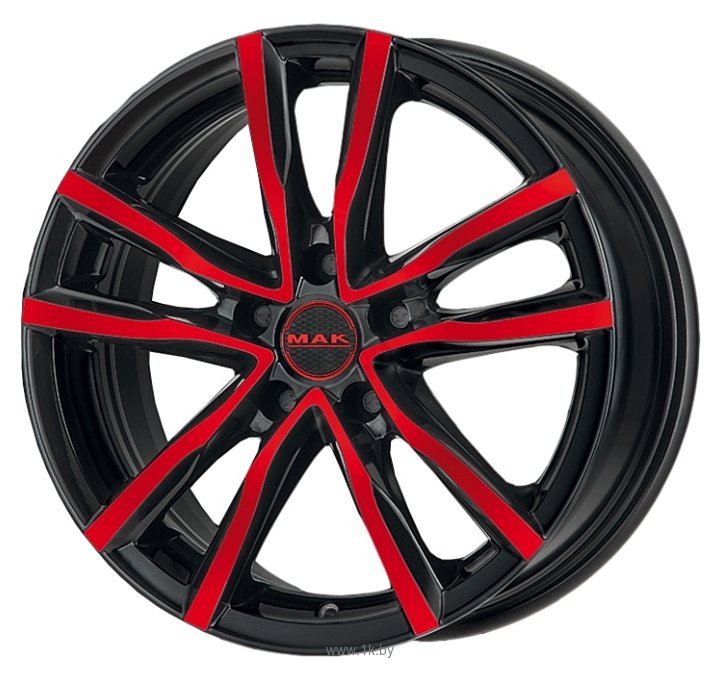 Фотографии Mak Milano 6.5x16/5x114.3 D76 ET40 Black&Red