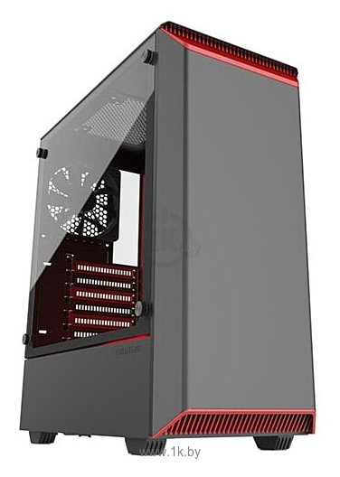 Фотографии Phanteks Eclipse P300 Tempered Glass Black/red