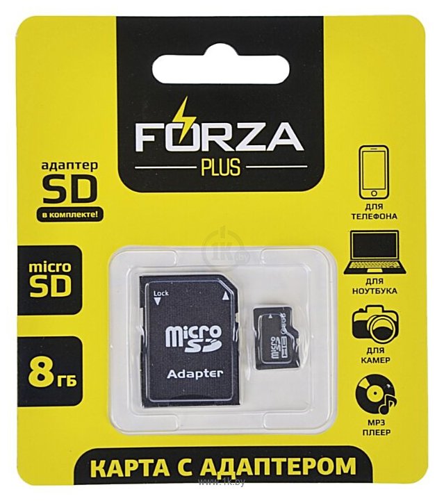 Фотографии FORZA microSDHC 8 Гб + SD адаптер