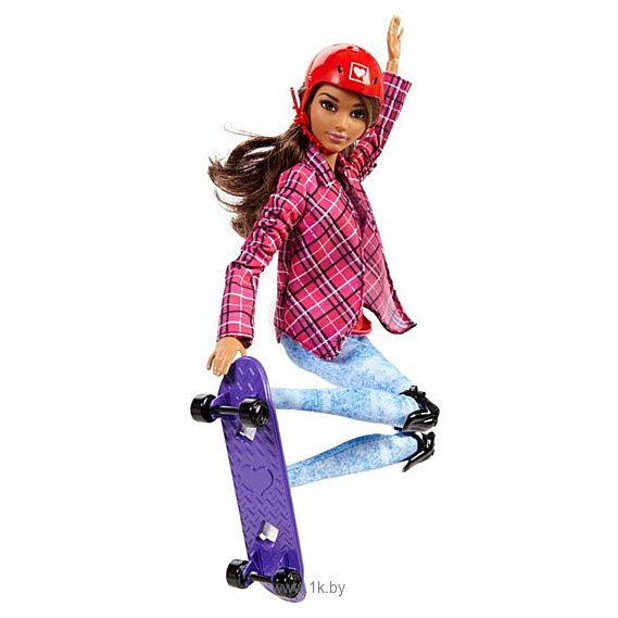 Фотографии Barbie Made To Move Doll - Skateboarder DVF70