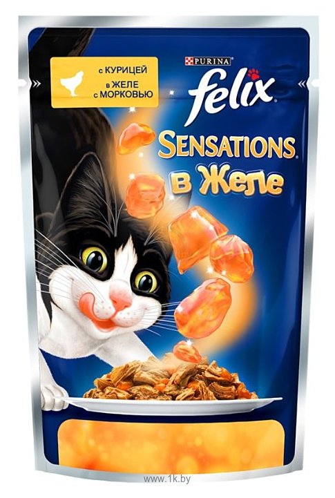Фотографии Felix (0.085 кг) 1 шт. Sensations с Курицей в желе с морковью