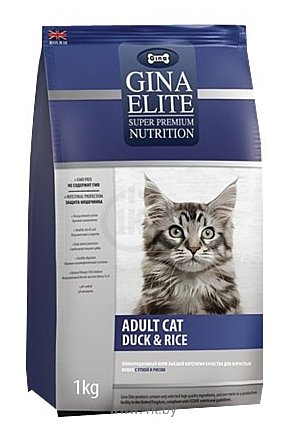 Фотографии Gina Elite Adult Cat Duck & Rice (1 кг)