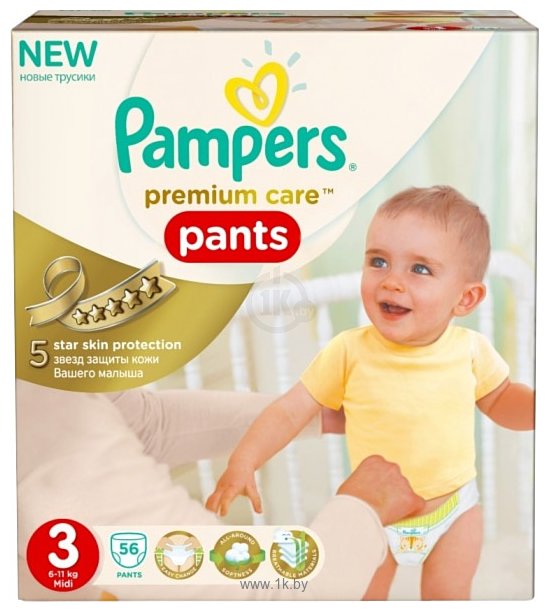 Фотографии Pampers Premium Care Pants 3 Midi (56 шт)