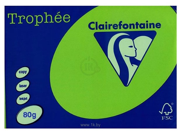 Фотографии Clairefontaine Trophee интенсив A4 80г/кв.м 500 л (ярко-зеленый)