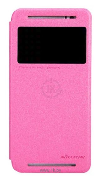 Фотографии Nillkin Sparkle Leather Case для HTC One (розовый)