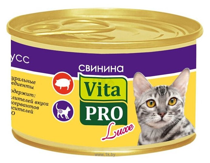 Фотографии Vita PRO Мяcной мусс Luxe для стерилизованных кошек, свинина (0.085 кг) 24 шт.