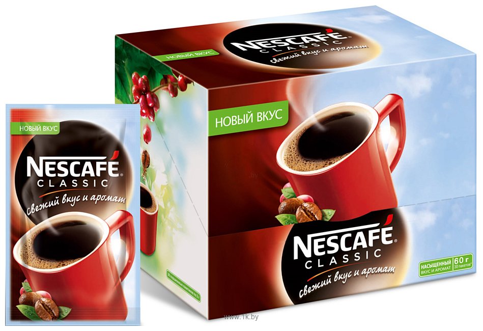 Фотографии Nescafe Classic растворимый 2 г (30 пакетиков)