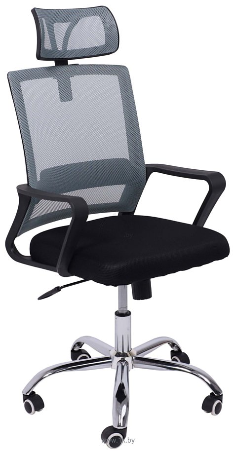 Фотографии AksHome Christopher (ткань/сетка, черный/серый)