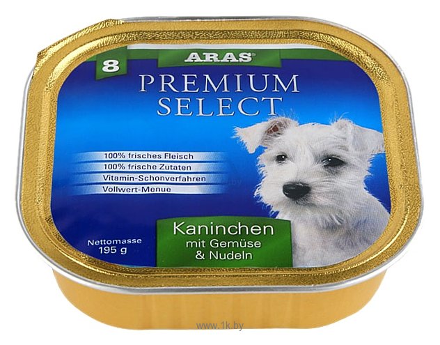 Фотографии ARAS (0.195 кг) 1 шт. Premium Select для собак - Кролик с овощами и лапшой