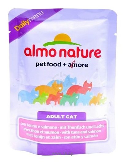 Фотографии Almo Nature DailyMenu Adult Cat Tuna and Salmon (0.07 кг) 12 шт.