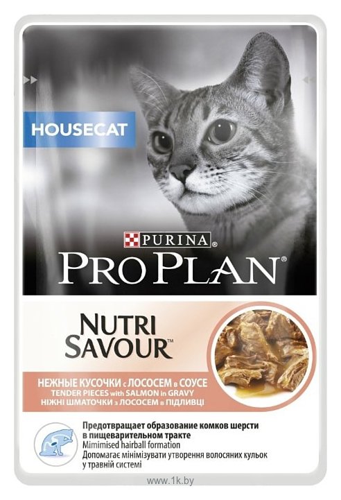 Фотографии Purina Pro Plan (0.085 кг) 1 шт. NutriSavour Housecat with Salmon in gravy