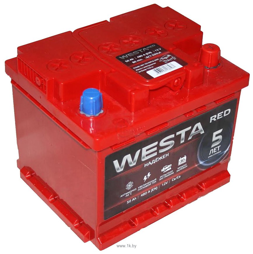 Фотографии Westa RED 6СТ-50 (50Ah)