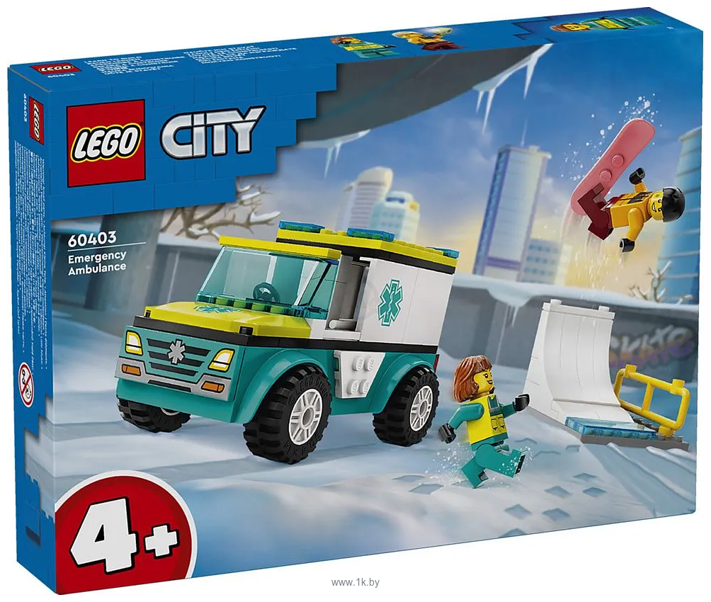 Фотографии LEGO City 60403 Скорая помощь и сноубордист