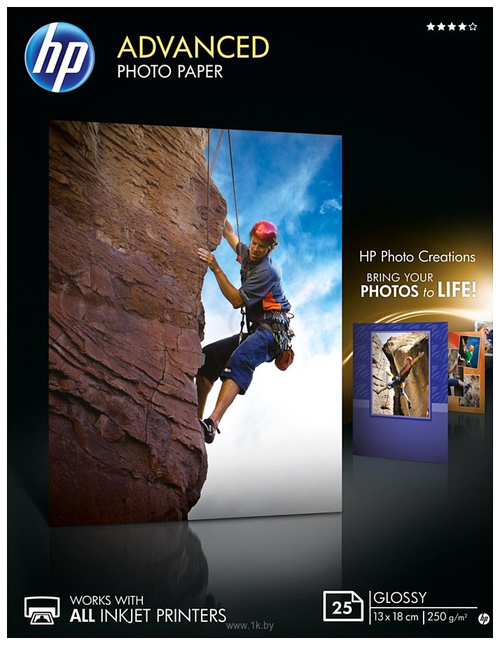 Фотографии HP Advanced Glossy Photo Paper 13x18 cm 250 г/м2 25 л (Q8696A)