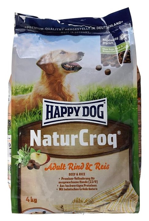 Фотографии Happy Dog (4 кг) NaturCroq Rind&Reis (говядина с рисом)