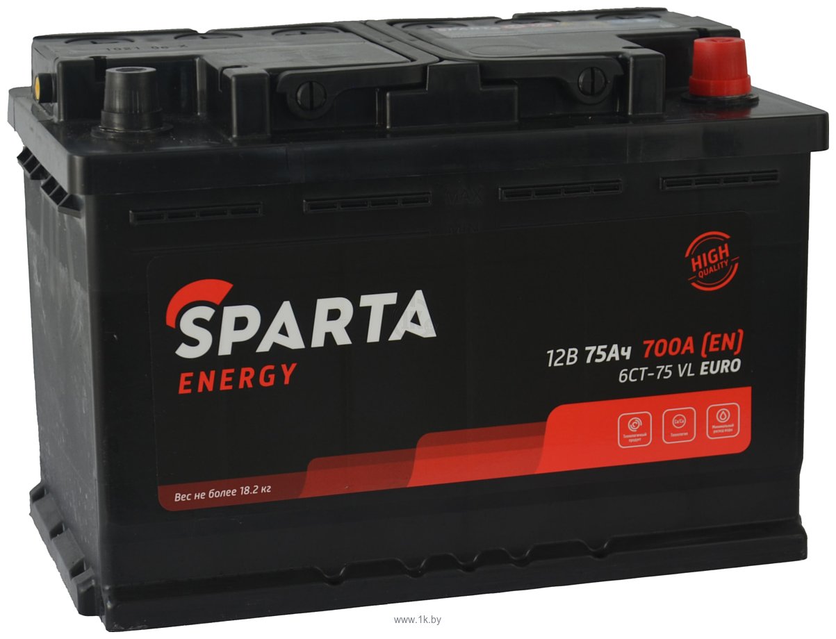 Фотографии Sparta Energy 6CT-75 VL Euro (75Ah)