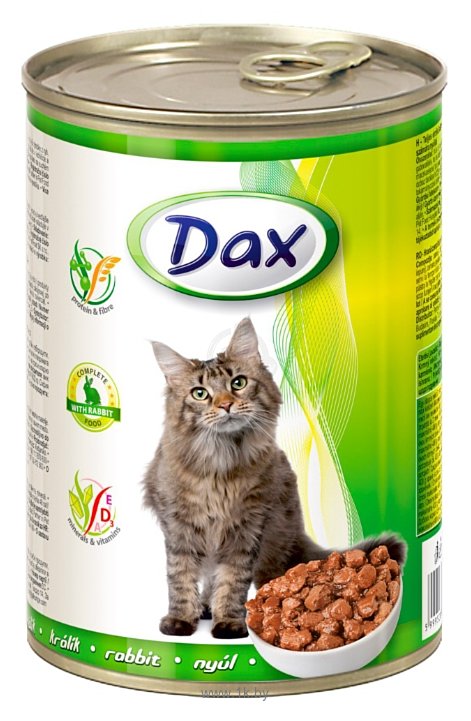 Фотографии DAX Кролик для кошек консервы (0.415 кг) 1 шт.