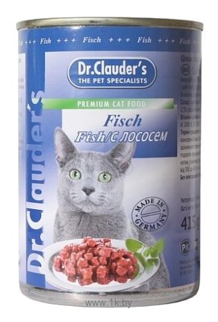 Фотографии Dr. Clauder's Premium Cat Food консервы с рыбой и лососем (0.415 кг) 20 шт.
