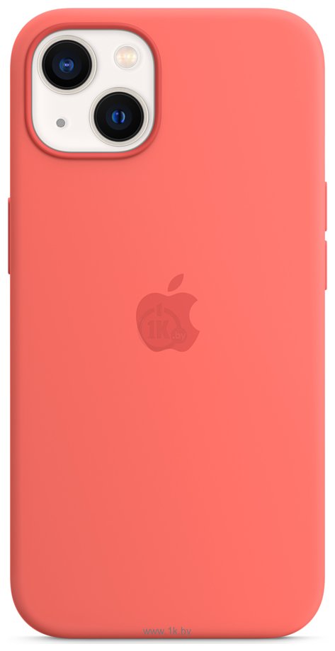 Фотографии Apple MagSafe Silicone Case для iPhone 13 (розовый помело)
