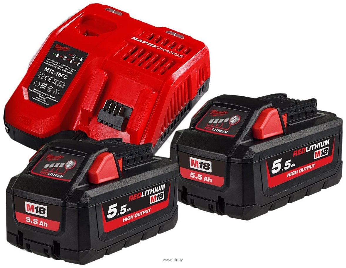 Фотографии Milwaukee M18 HNRG-552 (18В/5.5 Ah + 12-18В)