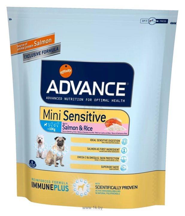 Фотографии Advance (0.8 кг) Mini Sensitive лосось и рис