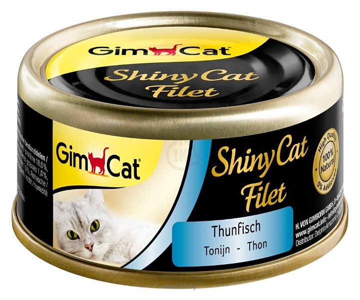Фотографии GimCat Shiny Cat Filet тунец (консервы 0.07 кг) 1 шт.