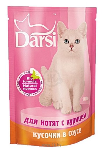 Фотографии Darsi (0.1 кг) 1 шт. Паучи для котят с курицей в соусе