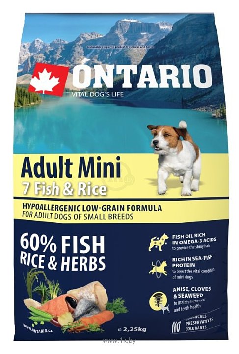 Фотографии Ontario (2.25 кг) Adult Mini 7 Fish & Rice