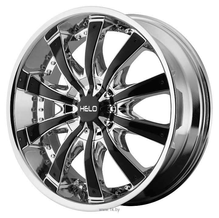 Фотографии Helo HE875 9.5x22/6x135 D106.25 ET38 Chrome Plated With Gloss Black Accents