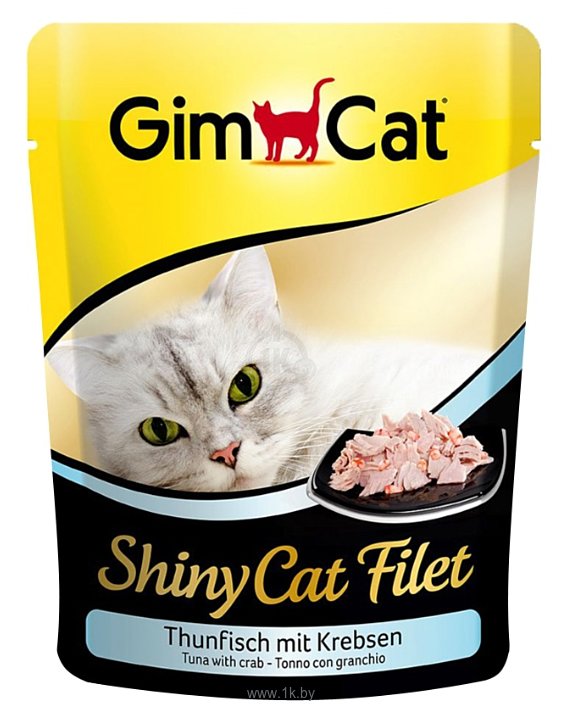 Фотографии GimCat ShinyCat Filet тунец с крабом (0.07 кг) 12 шт.